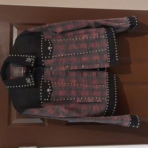 DDR blk/red denim jacket